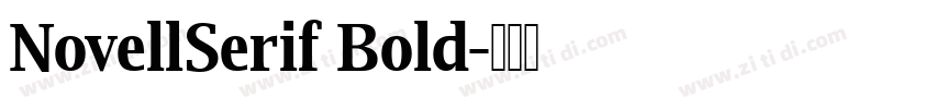 NovellSerif Bold字体转换